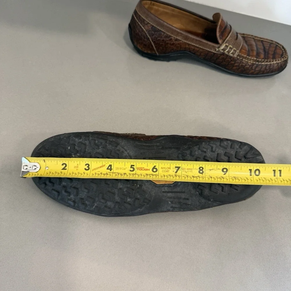 Martin Dingman Bill Alligator Penny Loafers Men's 8 Brown Old Money Heritage